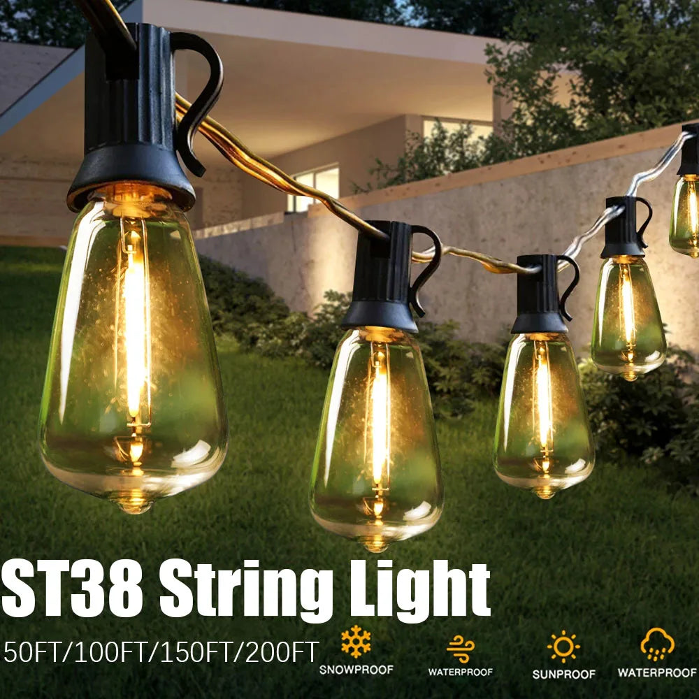 50ft/150ft Electric Led Filament String Light Set Light House