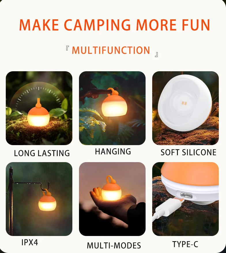 USB Rechargeable Mini Camping Lantern Light House