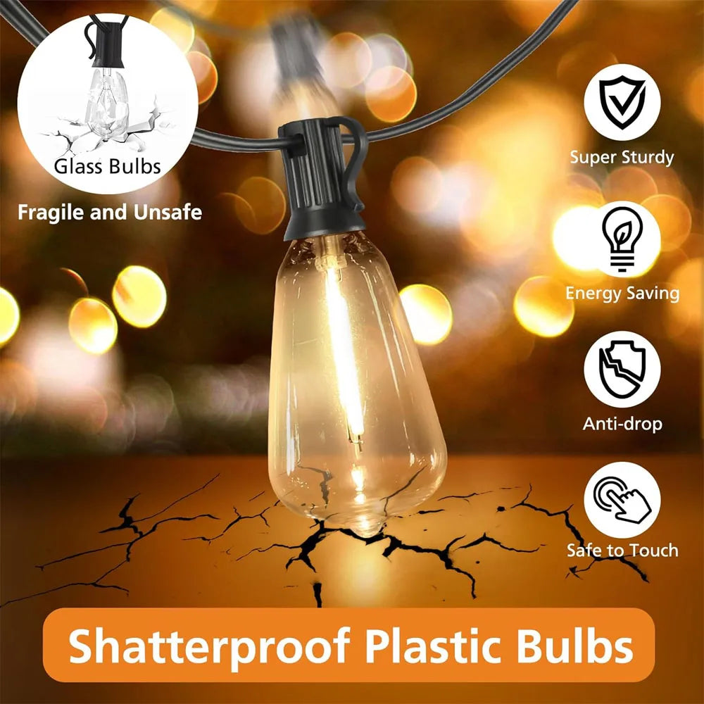 50ft/150ft Electric Led Filament String Light Set Light House