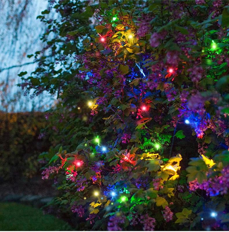 LED Solar Fairy Lights 100M Christmas Lights Waterproof Outdoor Garland Light House