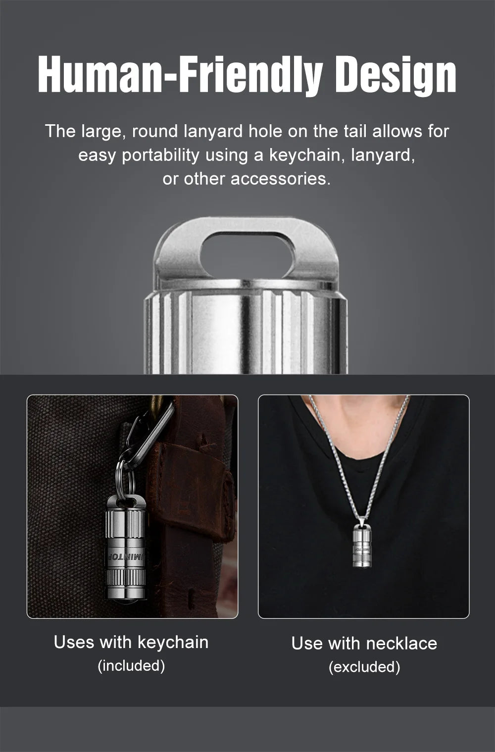 Titanium tactile Mini Flashlight Light House