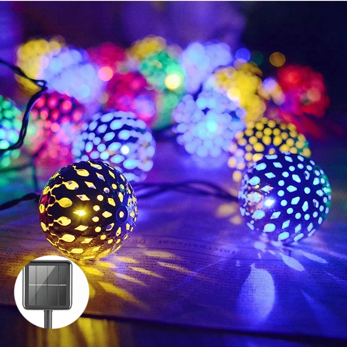 Moroccan Ball Solar String Lights - Light House