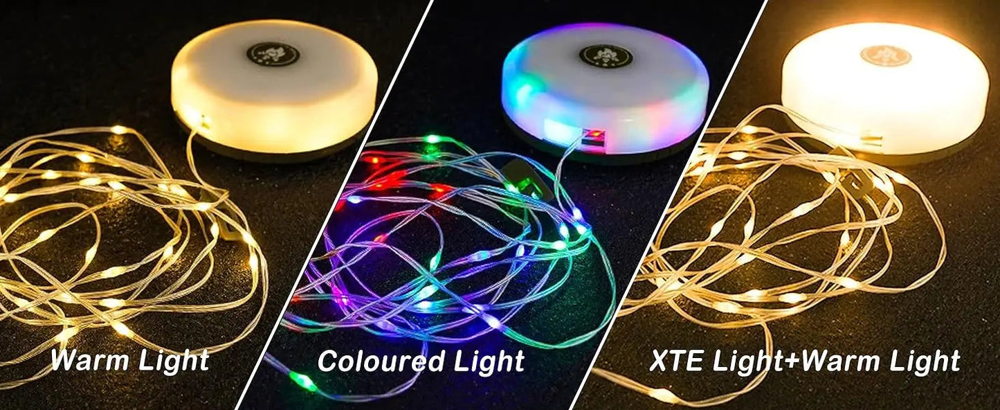 2-in-1 Camping Light LED Reel String Lights Light House