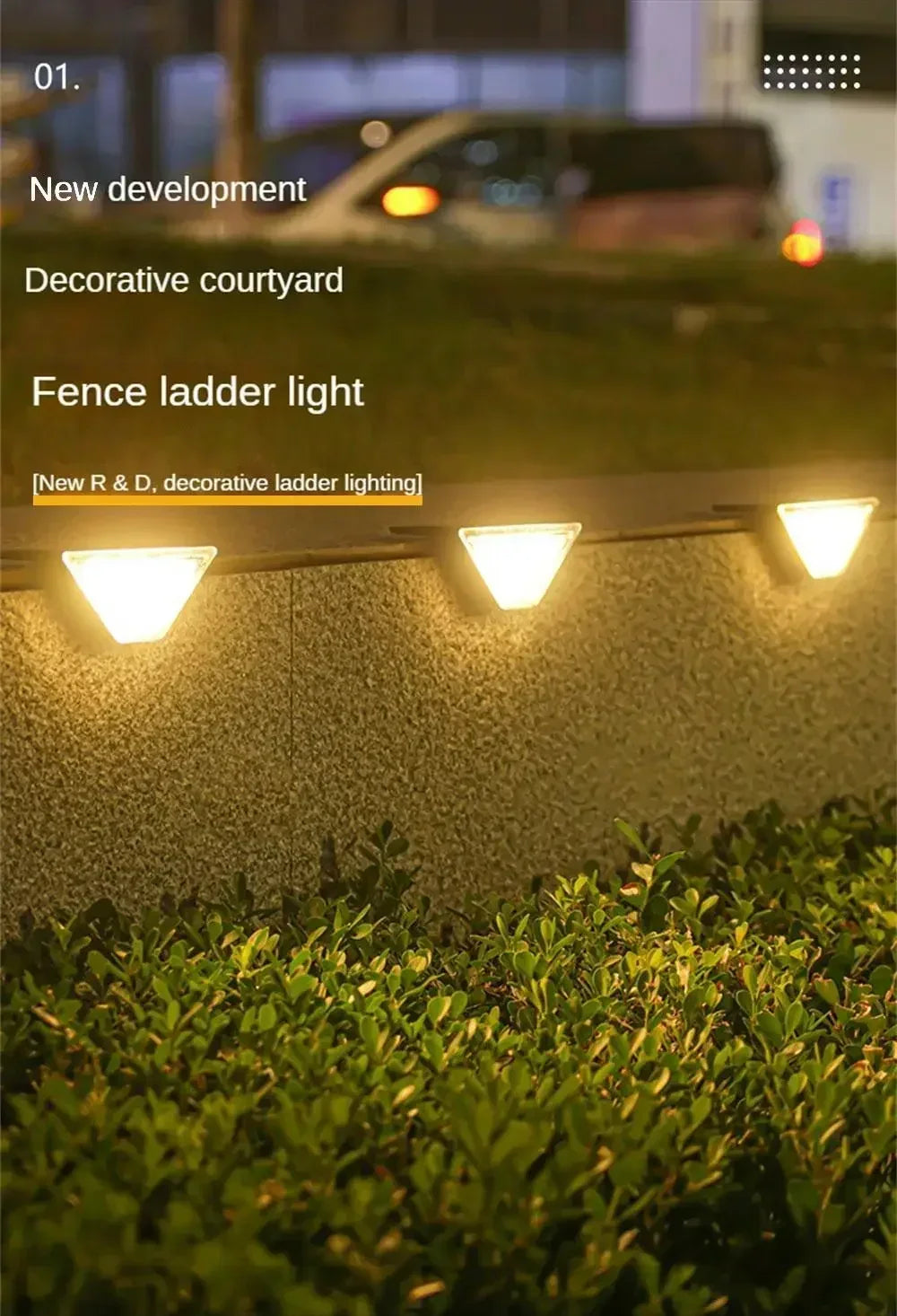 Waterproof Auto On at Dusk Lights for Stairs Light House