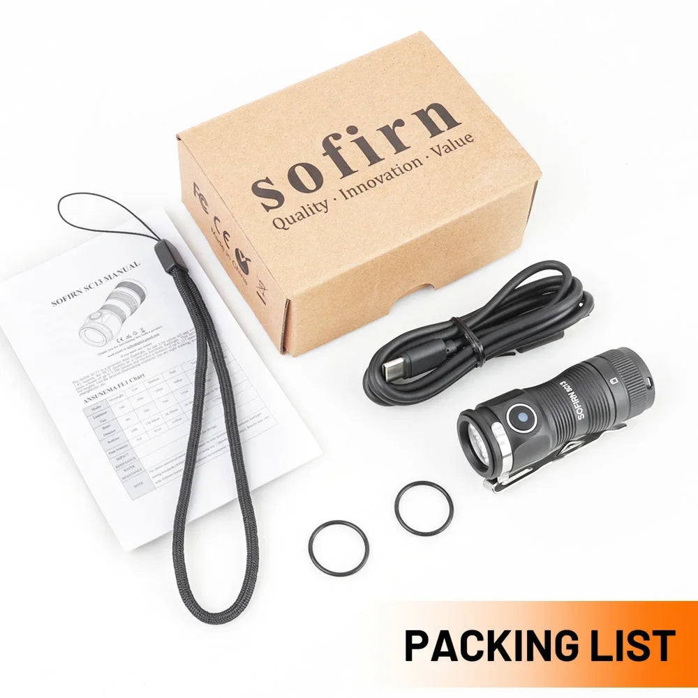 Mini Flashlight LED 1300lm with Magnetic Light House