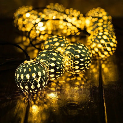 Moroccan Ball Solar String Lights - Light House
