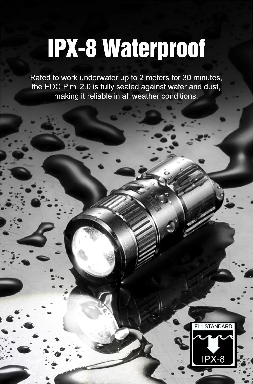 Titanium tactile Mini Flashlight Light House