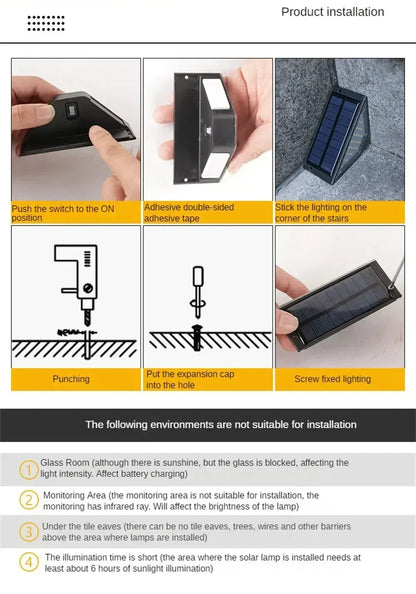 Motion Sensor Lights for Stairs – Waterproof Solar Deck & Step Lights Light House