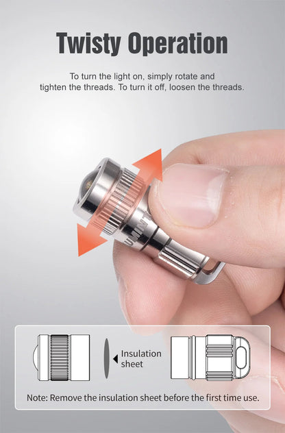 Titanium tactile Mini Flashlight Light House