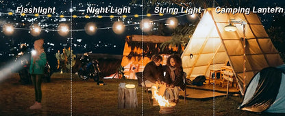 2-in-1 Camping Light LED Reel String Lights Light House